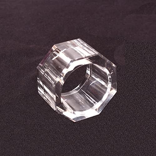 Ксиншун чиста кристална пластика држач за салфетка прстени цветна салфетка прстени акрилични салфетки прстени квадратни салфетки