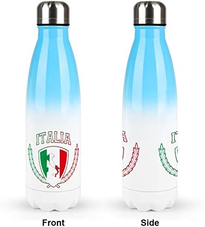 Симболи на знамето на Италија 17oz Спортско шише со вода од не'рѓосувачки челик изолирана спортска колба за еднократна форма на кола