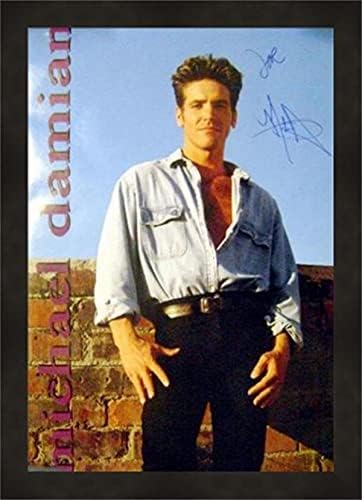 Мајкл Дамјан автограмирана рака потпишана постер врамена со големина 22x34 Актерот Дани Ромалоти млади немирни - ТВ постери