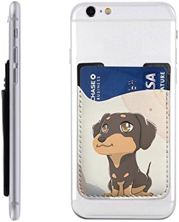Gagaduck Weiner Dog Leadive Телефонски мобилен телефон стап на картички за ракав на ракав држач за лична карта компатибилен со повеќето паметни телефони
