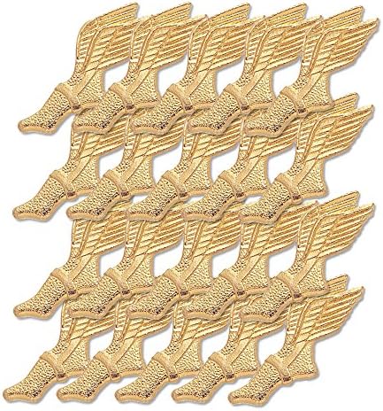 Награди за продавници и подароци 7/16 инчи злато крилести нозе Chenille Pin - Пакет од 20, поли торба