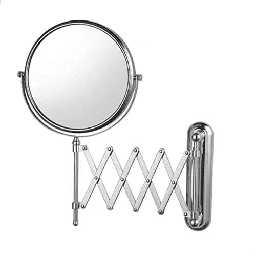 Zaahh BALY Vanity Mirror, 8-инчен двострана ротирана wallидна огледало монтиран на wallид, прилагодлива и истегната бања за бричење