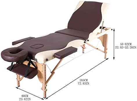 ZyHHDP Маса за масажа со повеќекратна маса, преносна маса за масажа со сунѓер со висока еластичност удобна перница, за тетоважа за бањата