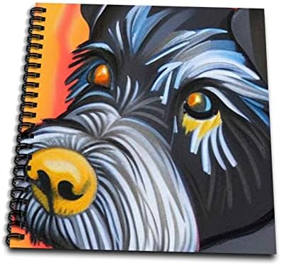 3drose кул смешна симпатична уметност минијатурна кучиња Шнаузер куче Пикасо стил. - цртање книги