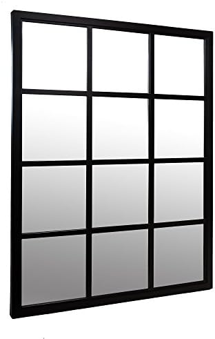 Патон Ѕид Декор 23х30 Класичен Црн Прозорец Огледало