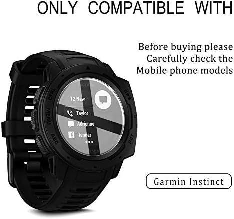 HPTech 3-Пакет Калено Стакло За Garmin Instinct Smart Watch Заштитник На Екранот, Лесен За Инсталирање, 9h Цврстина, Без Меурчиња