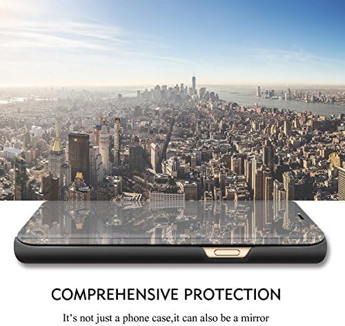 Вивиои Компатибилен Samsung Galaxy Забелешка 10 Плус Футрола Флип Кожен Капак Јасен S-View Огледало Отпорен На Удари Капак Kickstand Анти-Гребење