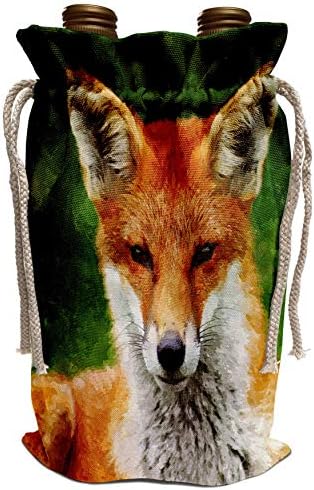 3Drose Doreen Erhardt Wildlife - Сликарство на црвена лисица од сликање на фотографии од Keven Law. - торба за вино