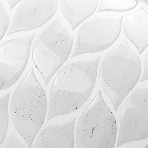 Madexcite плочки од лисја од кора и залепување плочка од задниот дел, 12-листови се лепат на задниот дел за бања и кујна, 3Д винил