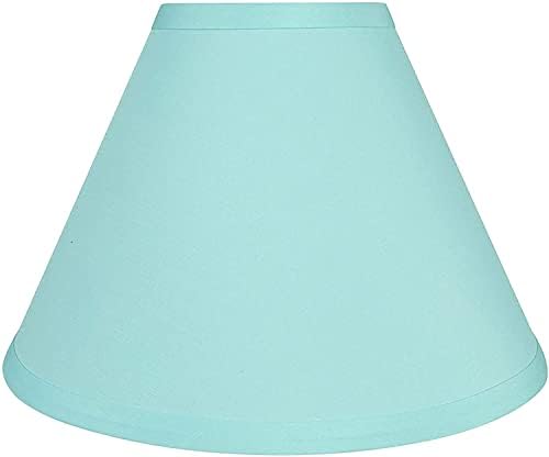 Aspen Creative 58754a, сенка на ламбата на Империја Уно, светло сина боја, 4 горе x 10 дното x 7 наклон висина, лизгајте UNO 33mm