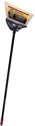 O-Cedar 91351ea Maxiplus Professional Angle Brooth, влакнести полистирен, рачка од 51 инчи, црна