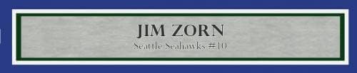 Jimим Зорн автограмираше врамена 16x20 Фото Seattle Seahawks MCS Holo Stock 200350 - Автограмирани НФЛ фотографии