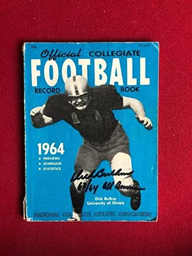 Дик Буткус, автограмирана „„ Книга за рекорд на колегиум фудбалски рекорд “ - НФЛ автограмираше разни предмети