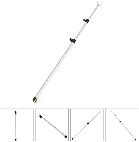 Alipis 3PCS Hanger Retriever Pole Clacle Pole Clacle Poller Extender Wanking Protever Pole со кука со кука-прилагодлив
