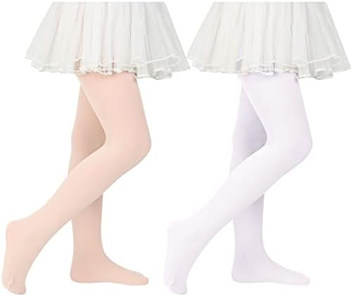 Century Star 2 пара девојки Девојки хулахопки деца бебешки нозе, ултра-меки балетски чорапи Супер еластичност Училиште униформа