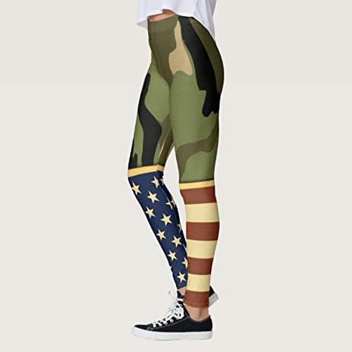 Хеланки За Жени Американско Знаме Непроѕирно Тенок Висок Струк Ден На Независност Тренинг Трчање Јога Слаби Хеланки