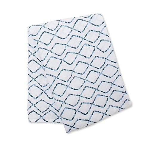 Lulujo Бебе памук Муслин, ќебе, 47 x 47-инчи, дијамантски пат