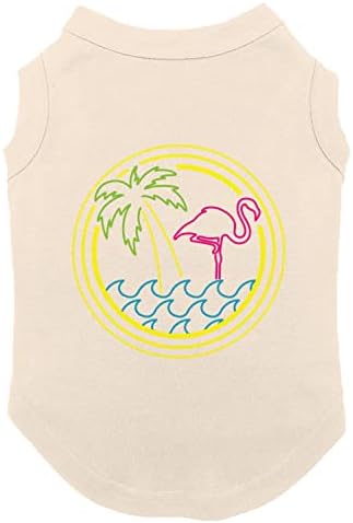 Круг на палма и Фламинго - летна кошула за кучиња
