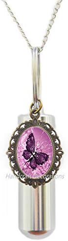 HandcraftDecorations Fairy Butterfly Cremation Urn ѓердан пеперутка urn Purple пеперутка накит подарок за ќерка магичен накит
