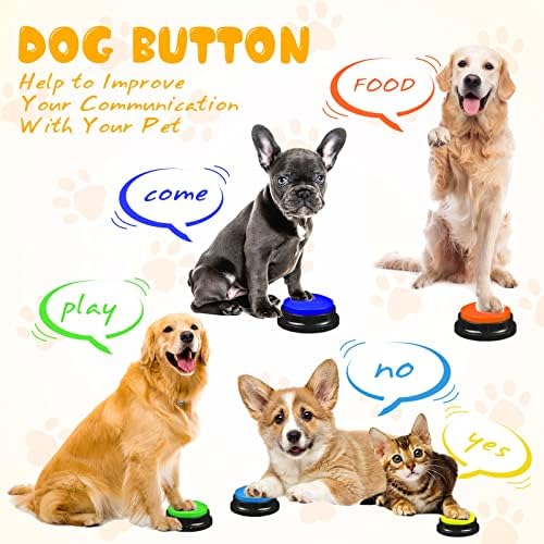 8 Бои Копчиња За Кучиња За Комуникација Копче За Зборување Кучиња Поставете Копче За Снимање Глас Сирена За Обука На Кучиња Со 215 Парчиња
