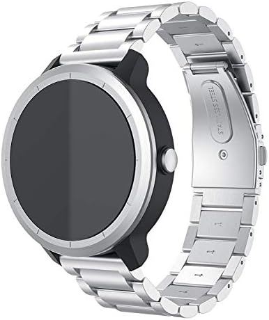 Anrir Компатибилен за Garmin VivoActive 3 Watch Band, 20mm Strap Strap од не'рѓосувачки челик за Garmin Forerunner 645/ForeRunner