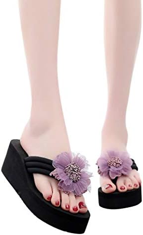 Photno ❤❤ жени дами девојки цветни клинови високи потпетици флип -флопови анти -лизгање на слободно време на сандали летни