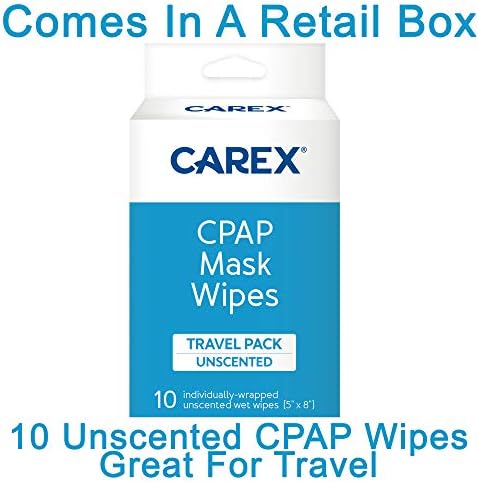 Carex CPAP Маска Марамчиња За Патување - 10 Пакет На Марамчиња Без МИРИС НА CPAP За CPAP Маски