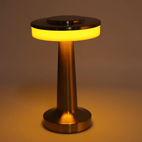 Gowenic модерна ламба за маса, гроздобер ламба за контрола на допир Ретро маса за ламби за креветчиња за ноќно време на ламби со 3 нивоа на температура