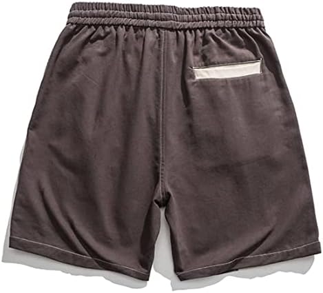 Алфрик Еден машка гроздобер шорцеви од пот, атлетски шорцеви, летни улични облеки, обични лабави панталони со џебови
