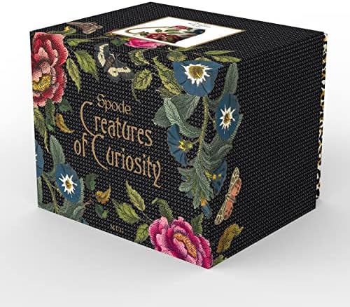 Колекција на Curfode Creatures of Curiosity Leopard Print Cafe Chafe, 12 унца, златен раб и рачка, изработена од убава Кина,