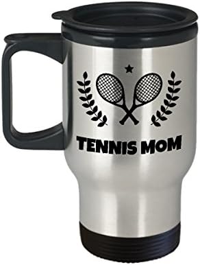 Тениска кафе за патување со кафе најдобро смешна уникатна тенисерка чаша чај совршена идеја за мажи жени тенис мајка