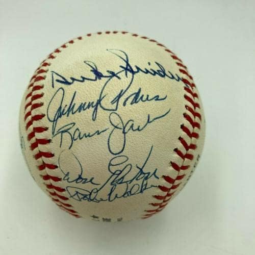 1956 година во Бруклин Доџерс Шампион го потпиша бејзболот Сенди Куфакс Дон Дросдејл ПСА - Автограмски бејзбол