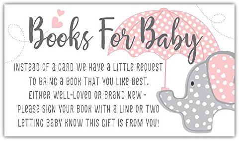50 Розова Слон Книги За Бебе Туш Барање Картички - Покана Инсерти