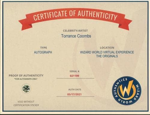 Torrance Coombs Reign потпишан 8x10 фото -автограмиран Wizard World 4 - Автограмирани НБА фотографии