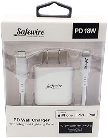 Apple Certified Iphone Fast Charger - Ultra издржлив 6ft USB C до молња кабел и 20W USB -C адаптер за напојување на wallиден приклучок