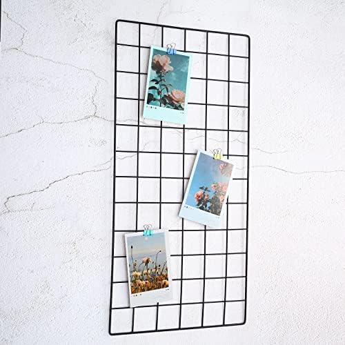 Patikil 24 x12 жица панел, 3 пакувања wallидни мрежни декоративни панели табла фотографии со слики приказ декор висечки организатор за домашна