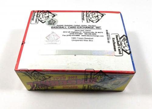 1983 година Бејзбол кутија Топс ББЦЕ завиткани - восочни пакувања во водство на бејзбол