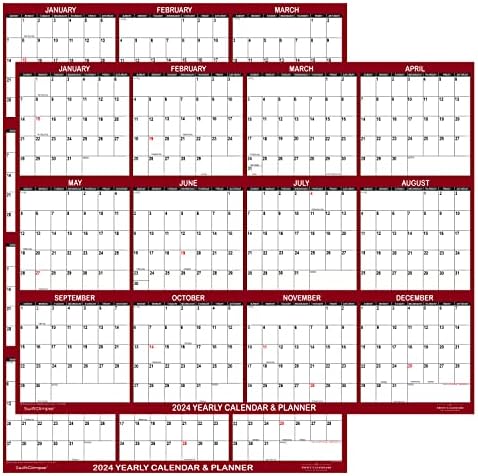 32 x 48 swiftglimpse 2024 wallиден календар избришан џамбо xl влажно и суво избришан ламинат 12 месечно годишно годишно годишно планер за wallидови,