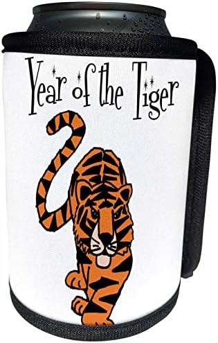 3drose Симпатична забава за забавување на тигарот Година на тигарот за зодијак. - може да се лади обвивка за шише