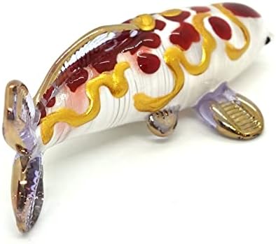 Sansukjai Јапонија крап кои риба минијатурни фигурини животни рачно разнесени стаклени уметности колекционерски подарок