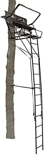 Muddy MLS2251 Stronghost 2.5 XTL 18 'Stander Tree Stand со дрво Лок систем за голема игра/снимање/лов, црно