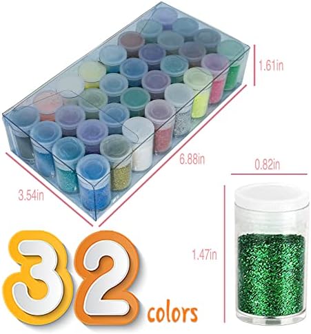 Секвенци за уметност на нокти - Texjkuw 32 бои сјајни чипови во боја на виножито, налепници за уметност за нокти, сјај на телото на лицето,