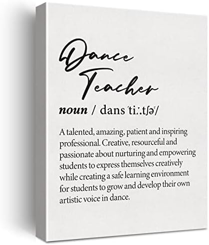 GTGIC Dance наставник по дефиниција платно wallидна уметност танцување Наставник за благодарност за печатење постер декор за домашна