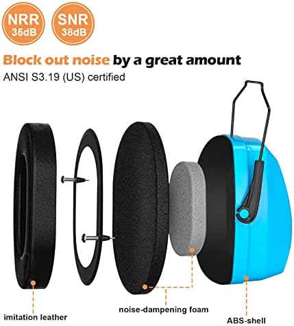 Прокус за намалување на бучавата Безбедност на ушите, уши, NRR 35dB бучава Слушалки за заштита на ушите
