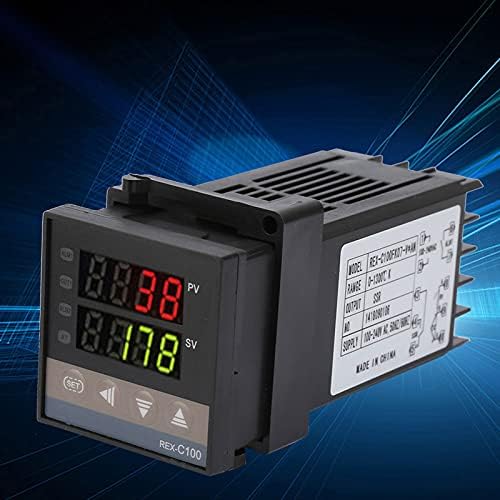 Комплет за контролор на температура на Agatige, AC110V 240V 0 ℃ ~ 1300 ℃ REX C100 Дигитален LED PID Contromer Contromer Termostat