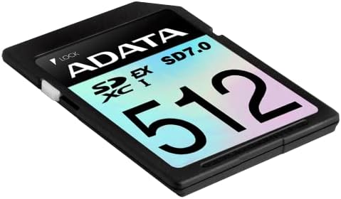 512gb AData Премиерот Екстремни SD Експрес Картичка SDXC PCIe Gen3 UHS-I U3 SD7. 0