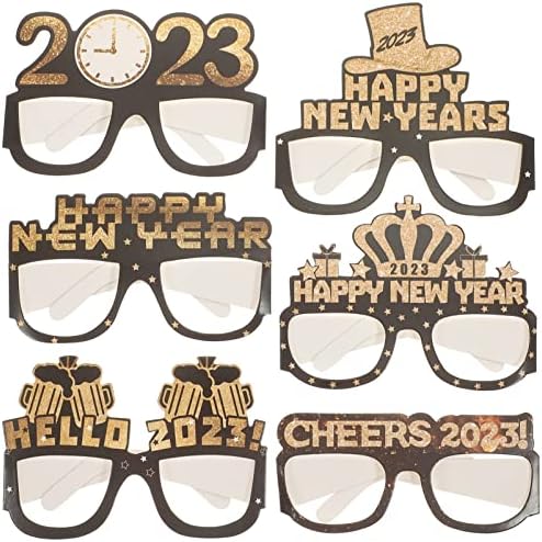 Детска очила за сонце на Galpada Детска очила за сонце за сонце од 12 парчиња среќни очила за нова година 2023 класа од 2023