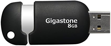 Gigastone GS-Z08GCNBL-R 8GB Класичен Капа Помалку USB 2.0 Флеш Диск, Црна/Сребрена