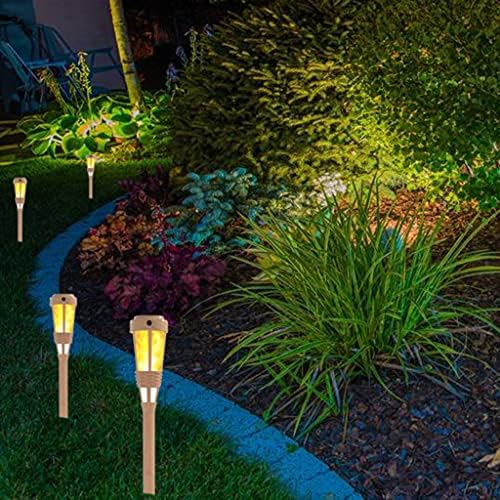 SDGH 4PCS LED симулација на симулација на соларна светлина пламен треперење на факел ламба за домашен двор градина градина водоотпорен тревник