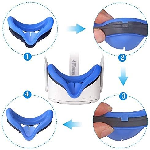 Силиконска VR лице Силиконска маска подлога и обвивка за лицето што може да се перат анти-лежиште за блокирање на лицето на лицето